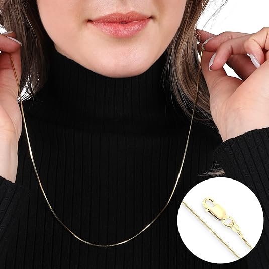 snake long chain necklace