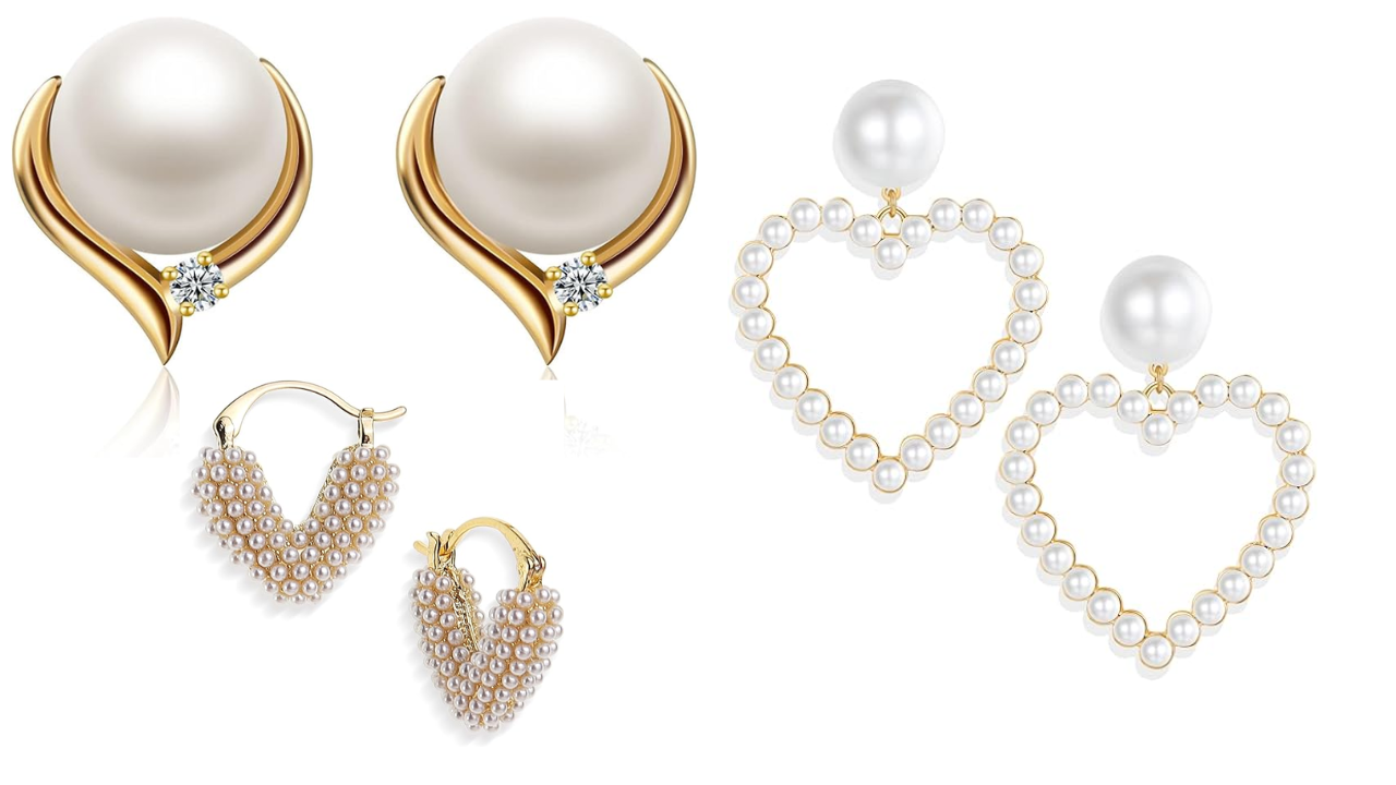 Shop Heart-Shaped Pearl Earrings