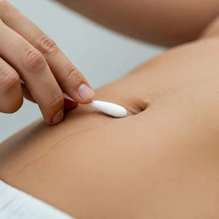Cleaning of Belly Button