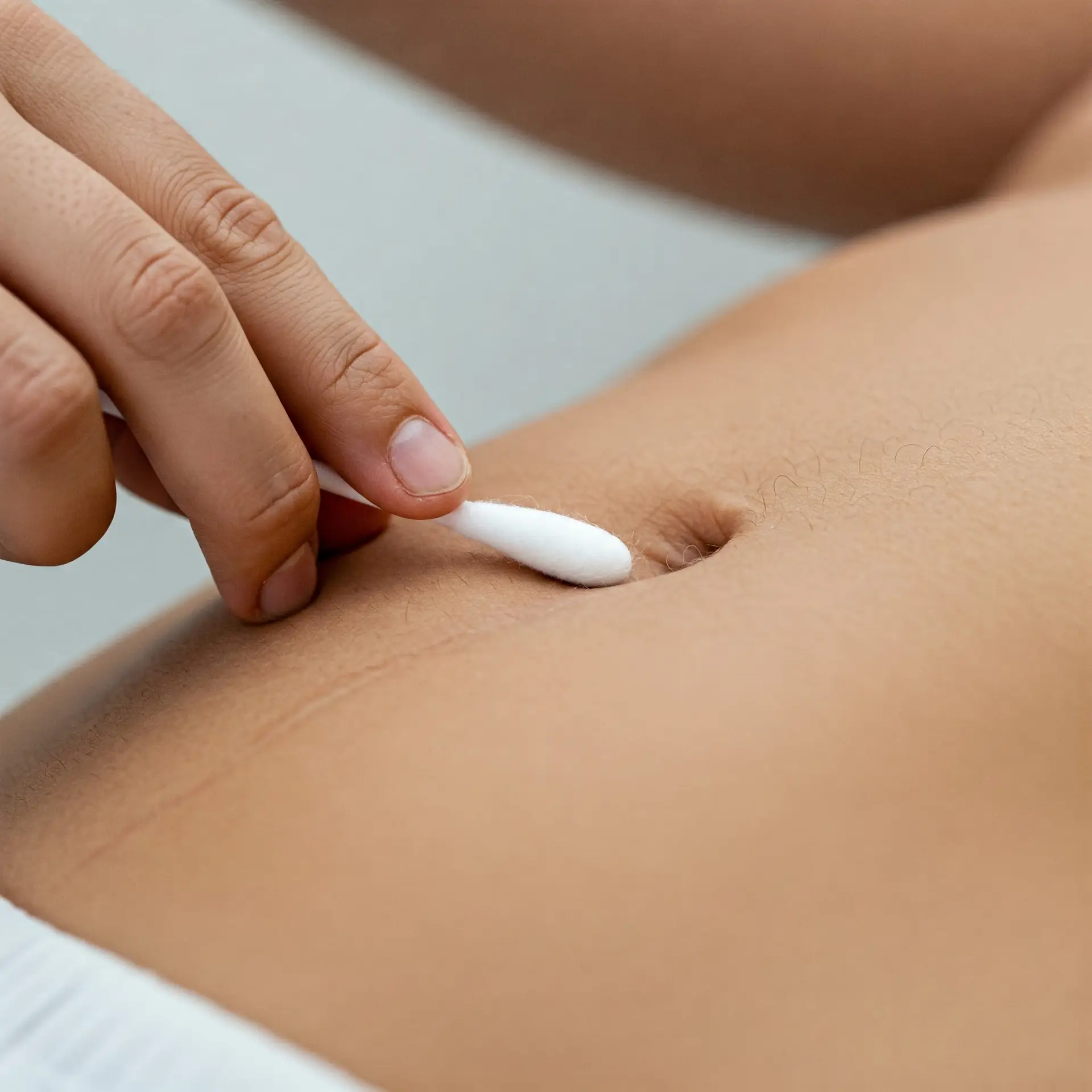 Cleaning of Belly Button