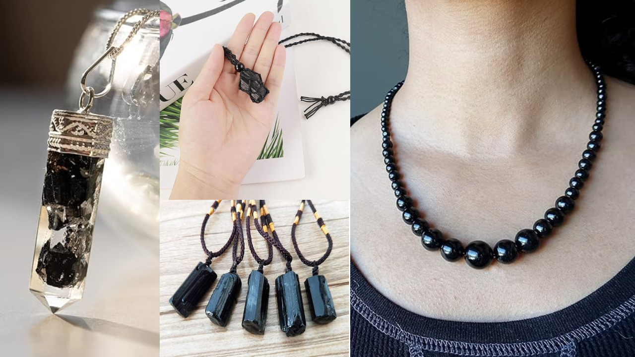 black tourmaline necklace​