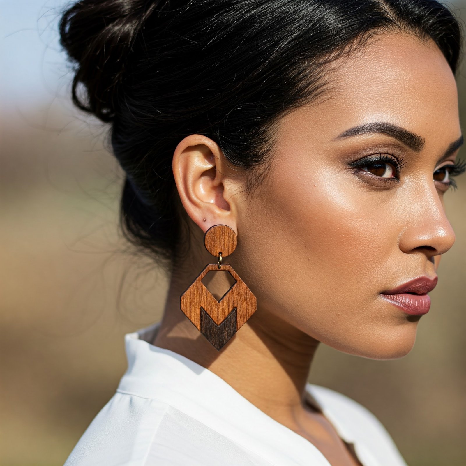 wooden earrings