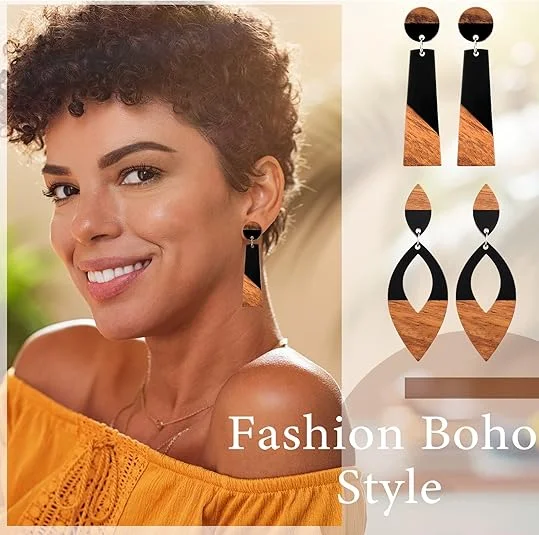 wood earrings