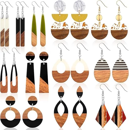 wood earrings